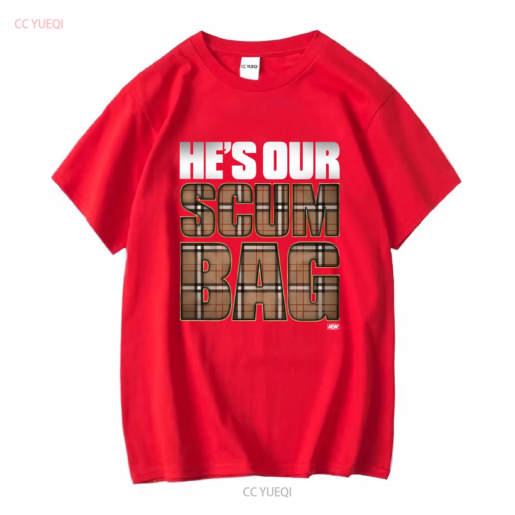 MJF Hes Our Scum Bag AEW Official T Shirt long or short sleeves vintage Washed Slightly Soft Unisex Top For Everyday Wear S