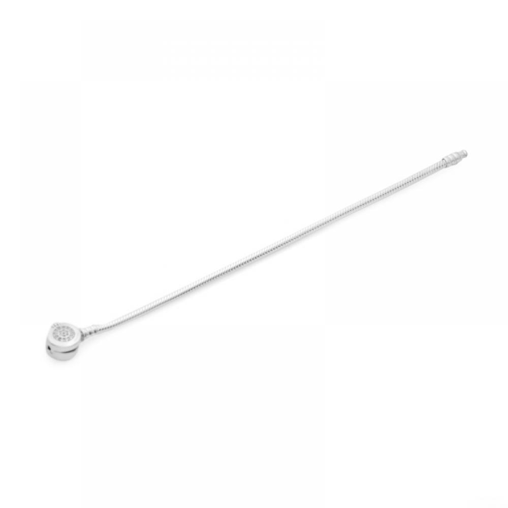 PandOra 599046c01 MOment Sparkling Pav  CrOwn CrOwn O Snake Chain Silver Bracelet