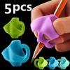 5 Pcs Soft Rubber Pencil Holder Corrector Set for Kindergarten and Primary School Students Writing Posture Aid