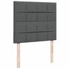 Box Spring Bed with Mattress Dark Gray 120 X 190 Cm Fabric