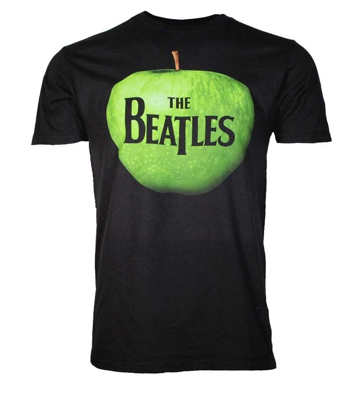 Beatles Apple Logo Unisex T-Shirt Music Classic Concert Rock Band Tee New Black Graphic Tee XXL