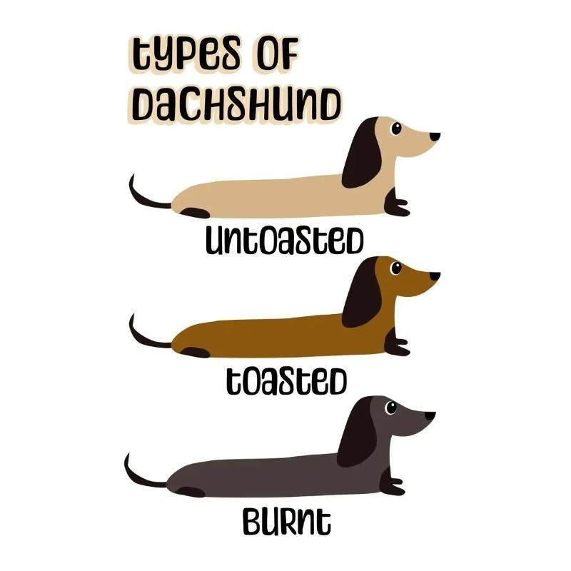 Adorable Cartoon Dachshund Dog Poster Print Kawaii Animal Canvas Painting Fun Wall Art for Kids Bedroom Home Decor