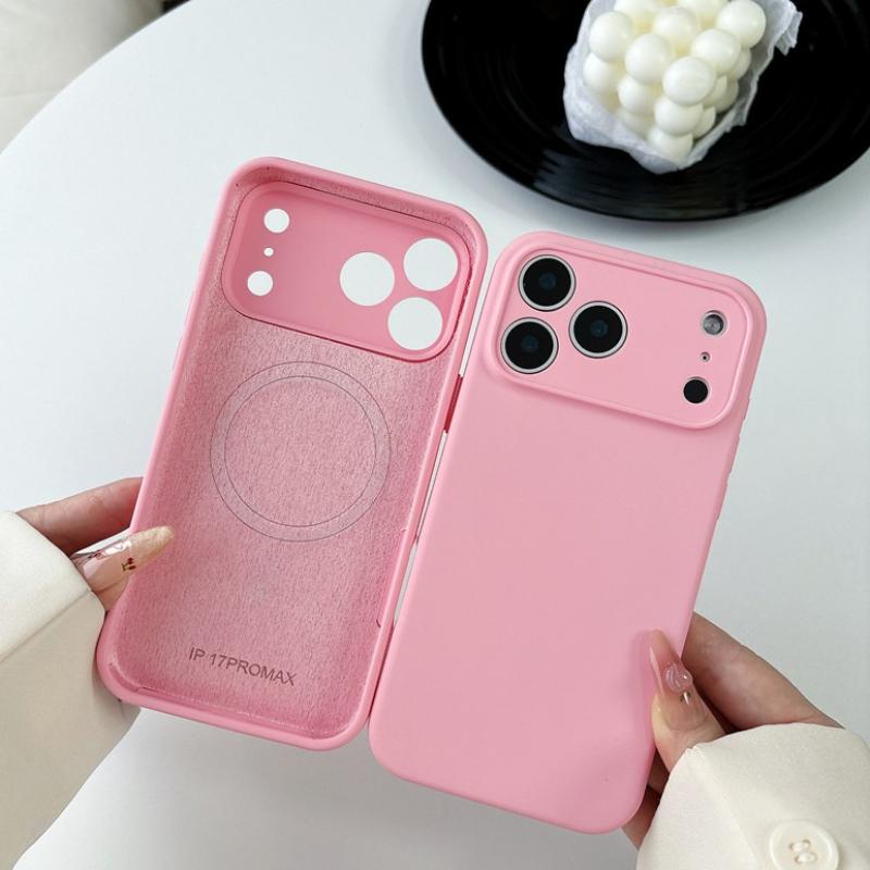 For Al Liquid Soft Silicone Phone Case For For Iphone 17 16 1 14 13 Pro Max 17Pro Air Magnetic Wireless Cases Cover