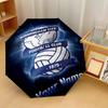 BIRMINGHAM CITY Football Automatic 3‑Fold Umbrella 8‑Rib Windproof Folding Umbrella Sun Rain Protection For Outdoor Travel Daily Use