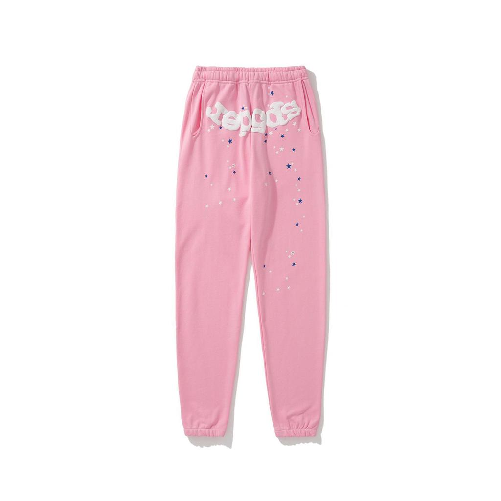 Sp5der 555555 Unisex Spinnennetz-Hoodie mit Schaumstoff-Schriftzug