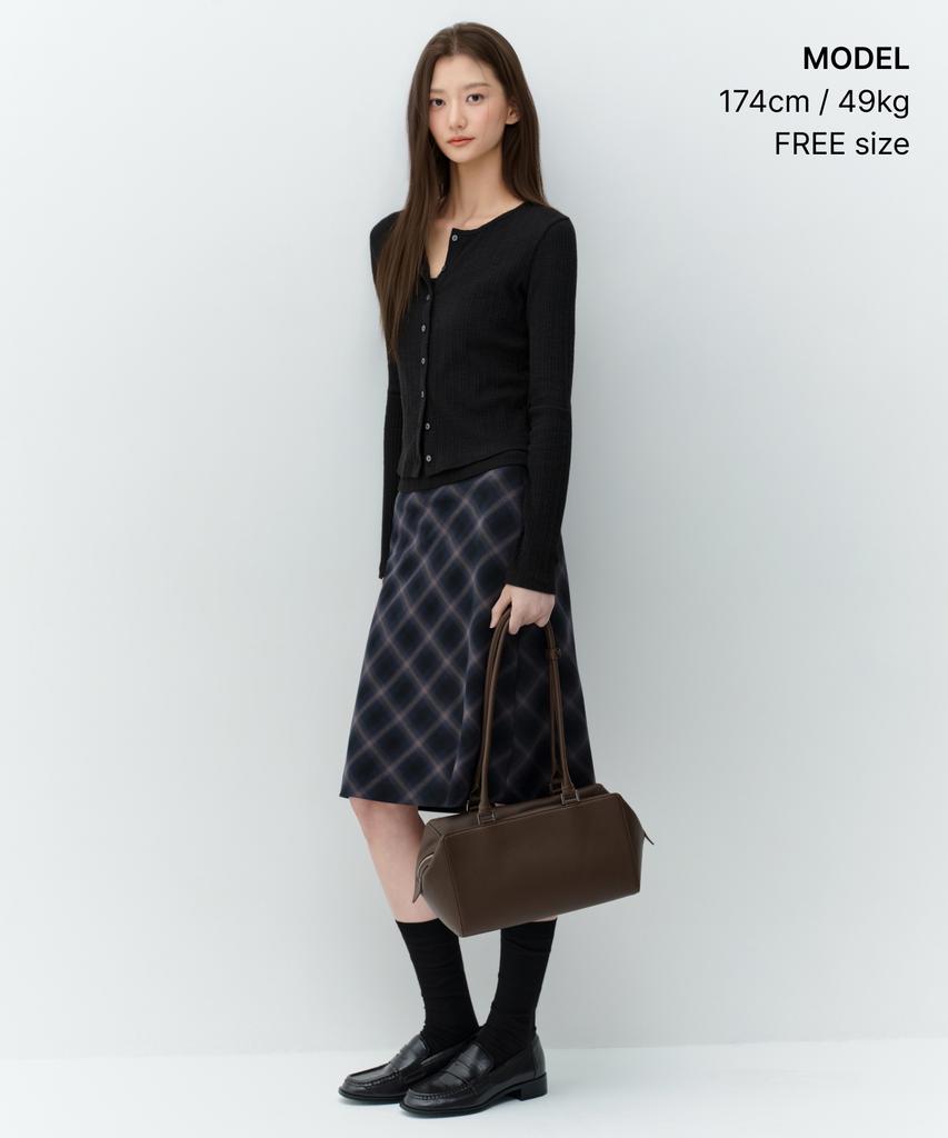 Musinsa Standard Woman Hexagon Dachshund Shoulder Bag [Dark Brown]