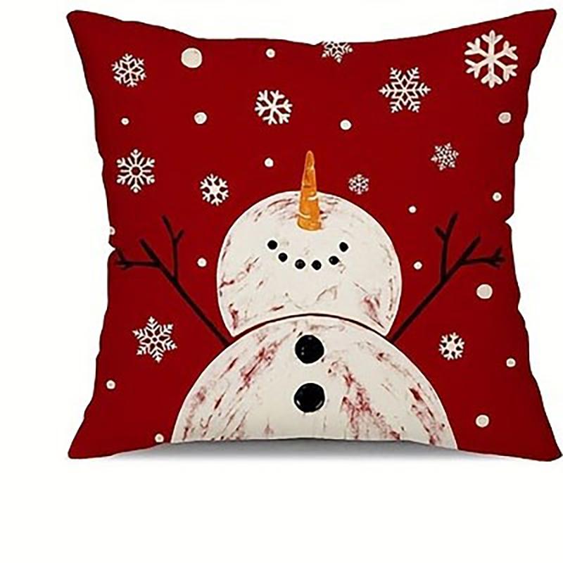 Christmas Gnome Heart Throw Pillow Covers, Festive Couple Cushion Cases for Holiday Decor