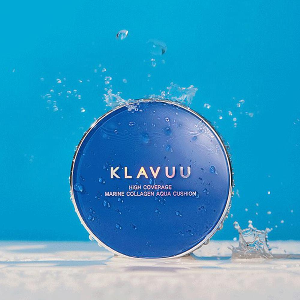 Klavuu Blue Pealsation High Coverage Marine Collagen Aqua Cushion SPF 50+ PA+++ 12g