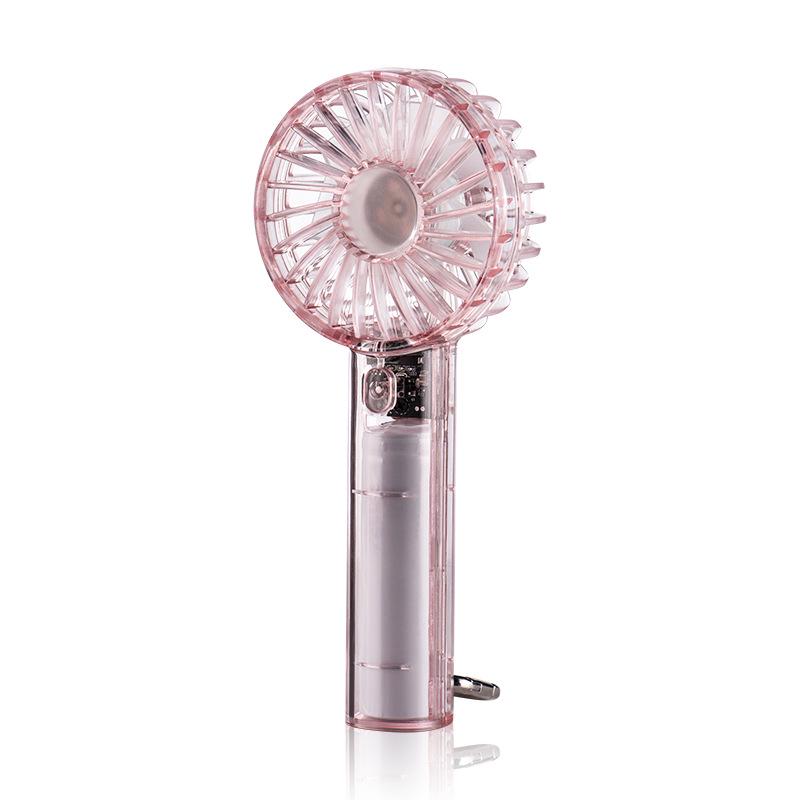 

Portable Mini Rechargeable Transparent Fan with Mountaineering Hook 65 x 33.5 x 152.5 mm рожевий