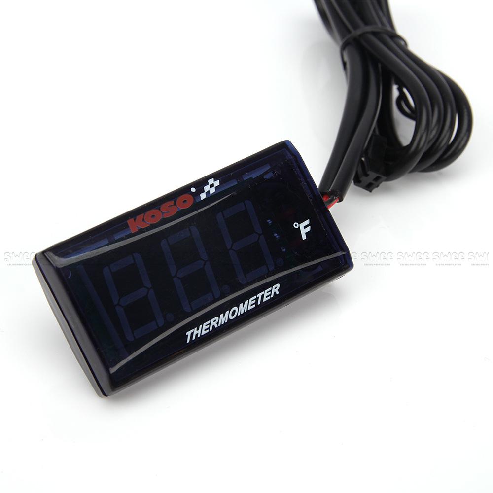 KOSO Motorcycle Water Temperature Gauge for Jinzhan BWS Thunder and Nmax155 - Thin Profile, Modified Design