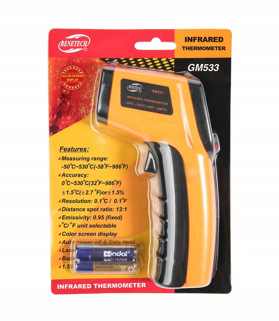 Berührungsloses Laser-Thermometer Pyrometer -50 +530°C