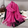 New Winter Scarf For Women Long Warm Cashmere Scarves Hijab Solid Lady Shawl Wrap Female Pashmina Bandana Head Scarfs