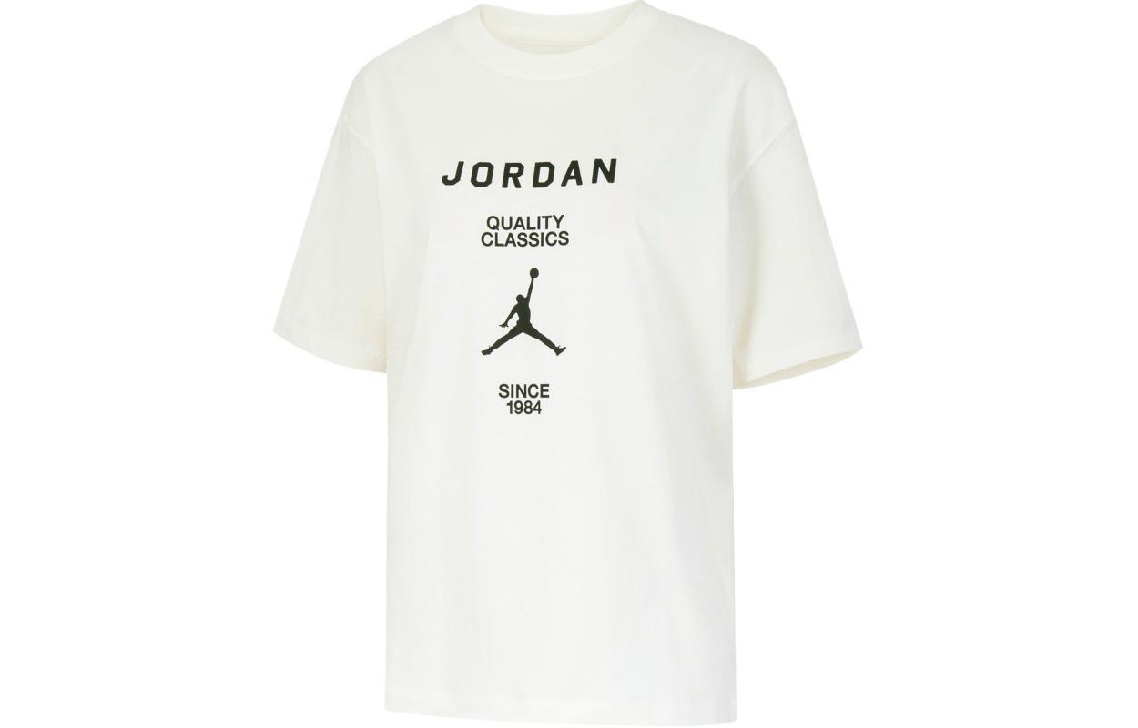 Jordan Alphabet Print Round Neck Short Sleeve T-Shirt FZ0618-133 S