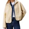 FW24 Casual Sherpa Shirt Jacket Women Jacket Camel J20J224928-ACX