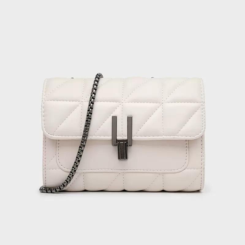 New fashion trend versatile simple women's bag diamond buckle bag women's shoulder messenger bag small chain bag