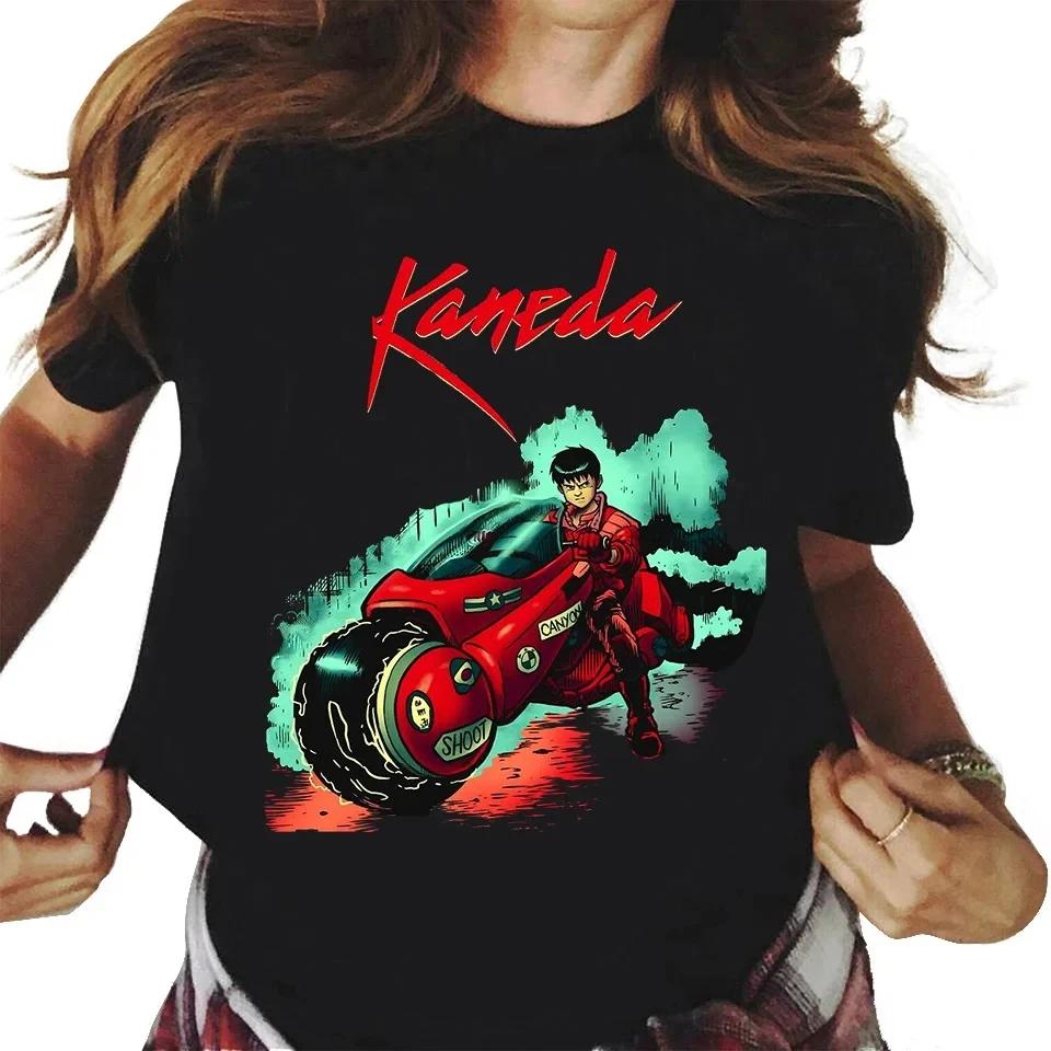 New Fashion Akira Anime Printed Cotton Women's Y2k T-shirt Casual Manga K Otomo Tokyo Short Sleeve Round Neck Plus Size T-shirt
