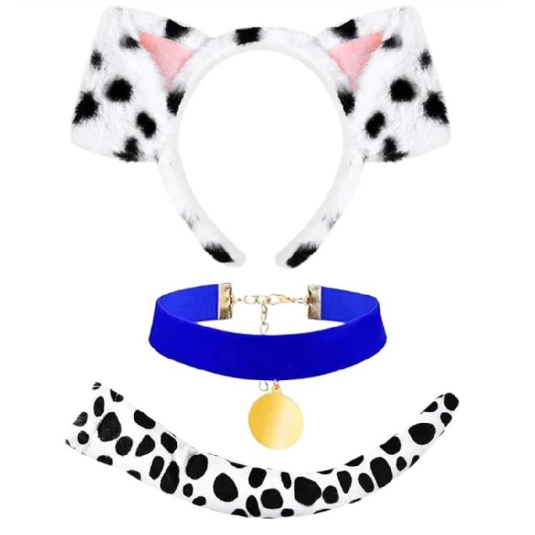 3Pcs Animal Costume Halloween Dog Costume Accessories Including Headband, Tail, Dog Collar