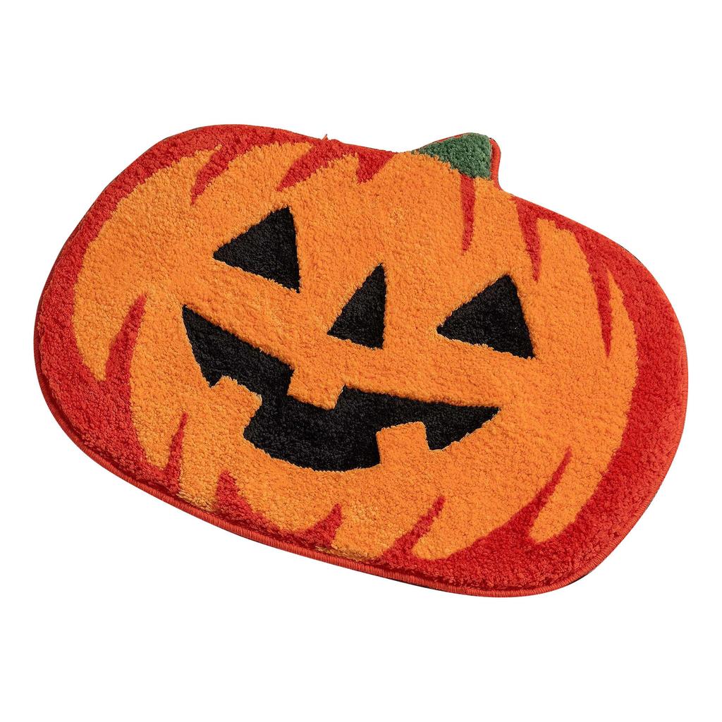 Cartoon Niedliche Geistergesicht Kürbisform Teppich Halloween Atmosphäre Dekoration Badezimmer Wasserabsorbierend Verdickt Beflockt Fußmatte