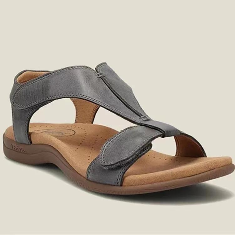Casual Damessandalen Gesp Open Teen Zomer Voetboog Sandalen Vintage Wedge Slippers Platform Strand Sandalen