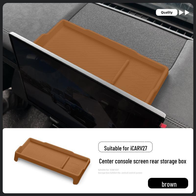 Silicone Screen Rear Storage Box for Chery iCAR V27 Center Console