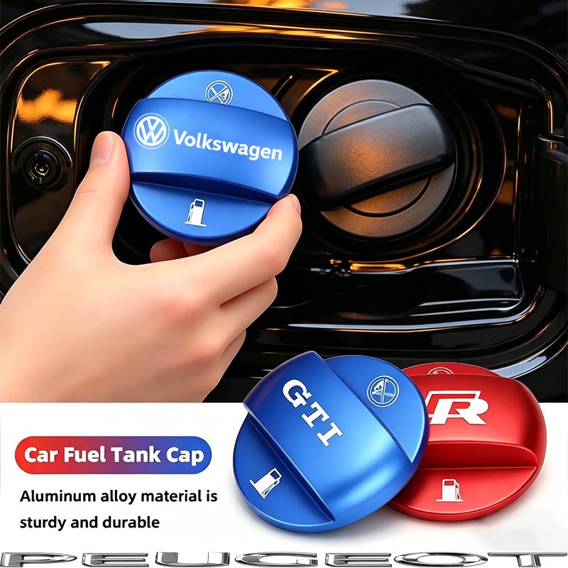 Car Fuel Filler Door Cover Fuel Tank Gas Cap Stickers For VW GTI Polo Golf Passat Tiguan Jetta T-ROC Touareg CC ID.3 Tire Valve Qx0