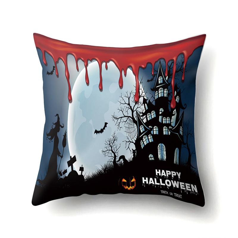 Halloween Pillowcase Car Waist Pillow Pumpkin Sofa Cushion Cover Office Home Living Room Pillowcase