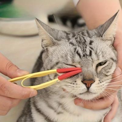 Silikonový hřeben na odstraňování slzných skvrn u domácích mazlíčků, Jemný klipový kartáček pro psy na čištění očních sekretů, Nevyžadující nabíjení nástroj na odstraňování očního znečištění
