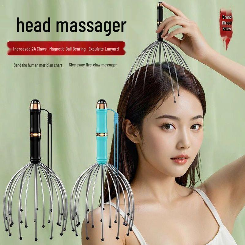 Octopus 24-Claw Scalp Massager Roller: Head Scratcher & Itch Relief Tool