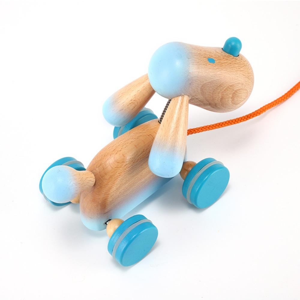 

Colorful Design Pull Along Toddler Toy Motor Skills Development Ringing Cart Gift For Toddlers Dog