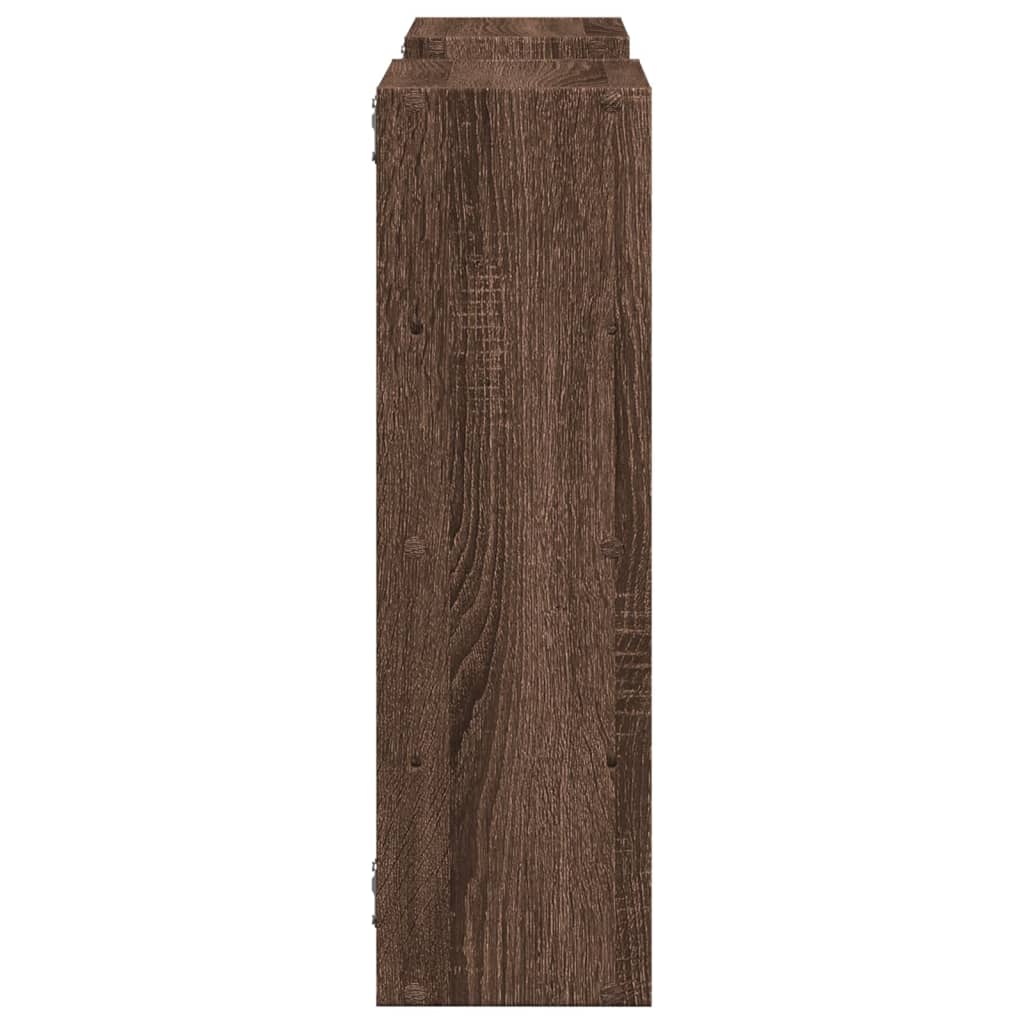 Wall Shelf Brown Oak Look 96 x 18 x 60 cm Engineered Wood