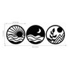 Pre-Laminated Pine Wood Round Landscape Wall Art | Laser Cut Precision | For Home Décor | For Gifting (Set of 3)