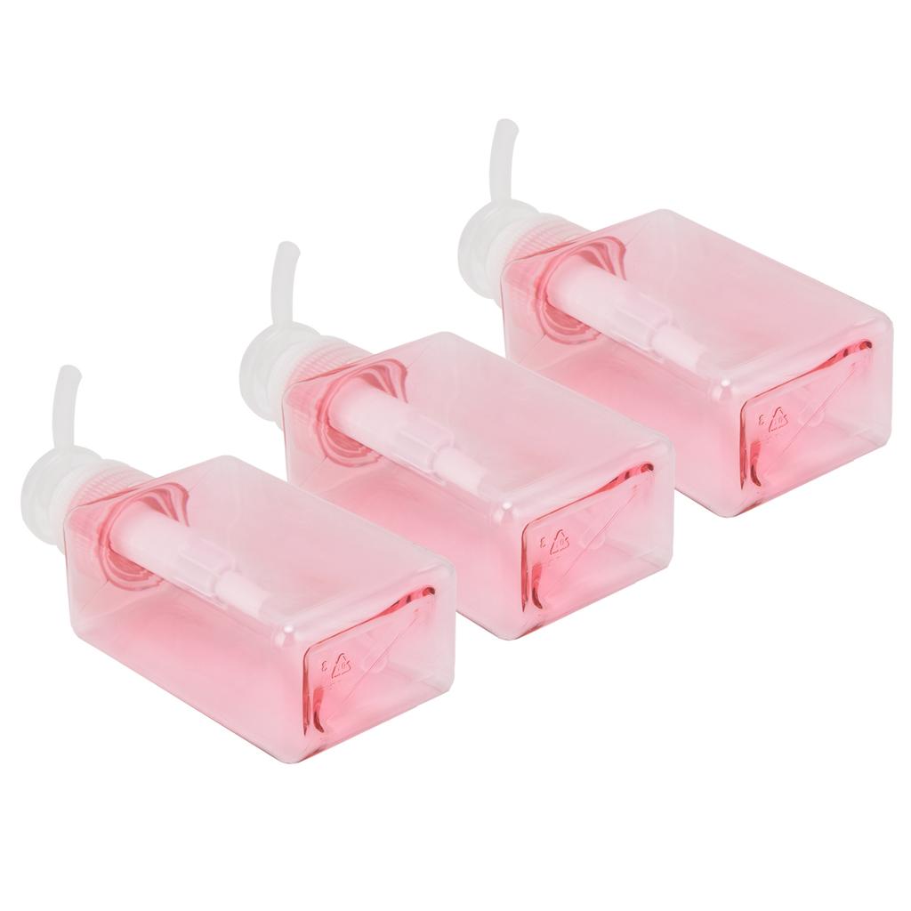 3PCS 100ml Refillable Plastic Empty Pump Bottle Lotion Soap Dispenser Liquid Container for Shampoo