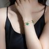 Fashion Bracelet Four-leaf Clover 18k Titanium Steel Bracelet Light Luxury Senior Sense of Female Bracelet Simple Niche Hand Jewelry