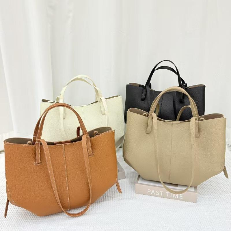 Handbag Women's Niche Large-capacity Tote Bag Genuine Leather Women's Bag Commuter Fashion Bag