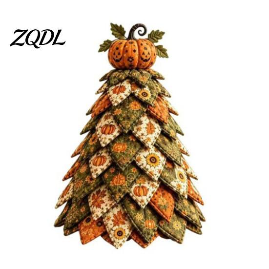 Artigianato da Cucito Fatto a Mano Kit Albero in Tessuto Trapuntato di Halloween, Gatto Strega Ragno Fai da Te Esposizioni Festive da Tavolo Progetto Artigianale Imbottito 3D per Quilting