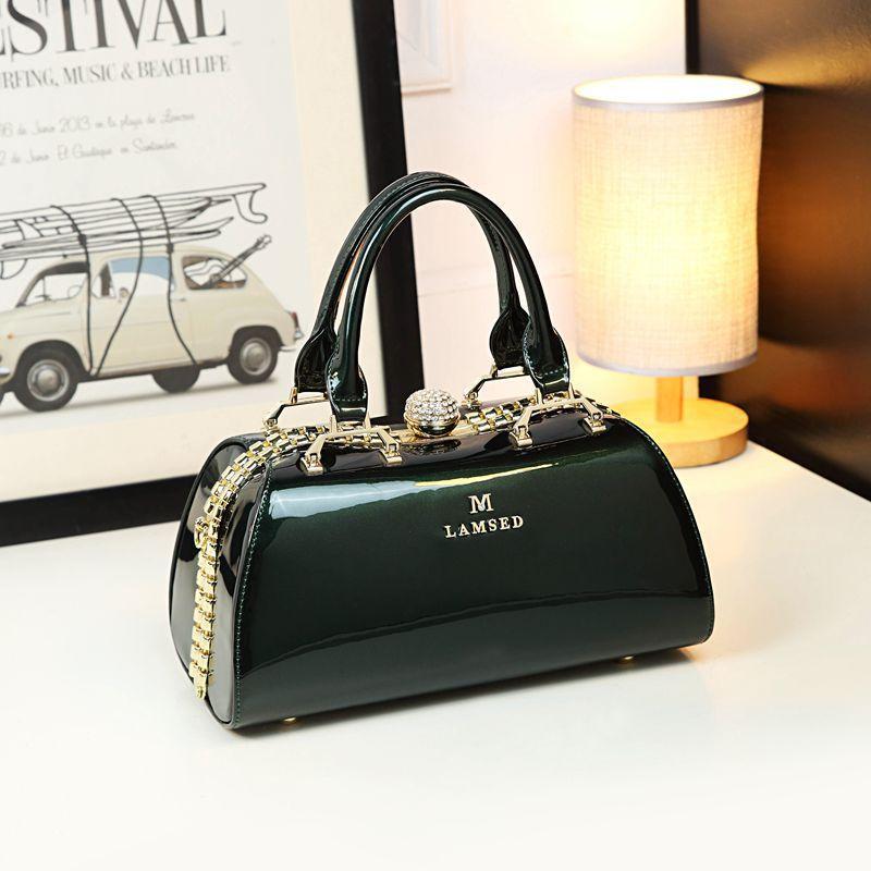 

Boston Pillow Bag Women S Handbag Niche Mother Bag Shoulder Messenger Bag Bag Tide темно-зеленого