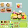 9 PCS Set Detachable Plastic Snack Hamburger Pretend Toy Kids Kitchen Play House Food Toy