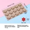 15-Cavity Design Baking Mold Reusable Flower Shaped Flower Silicone Mold Flexible Non-Stick Cookie Chocolate Mold Home Baking