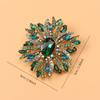 Vintage Geometric Alloy Crystal Brooch For Women Fashion Accessory