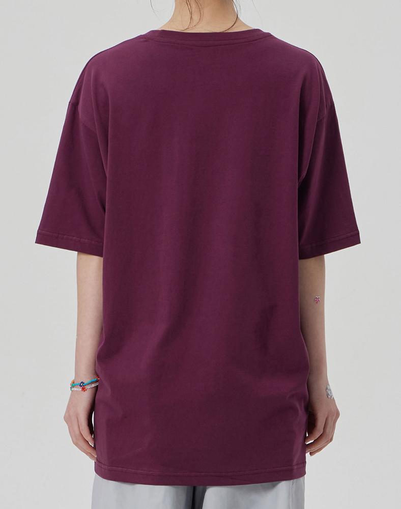 MAKEITTO [Basic] Crew Neck Tee_Wine