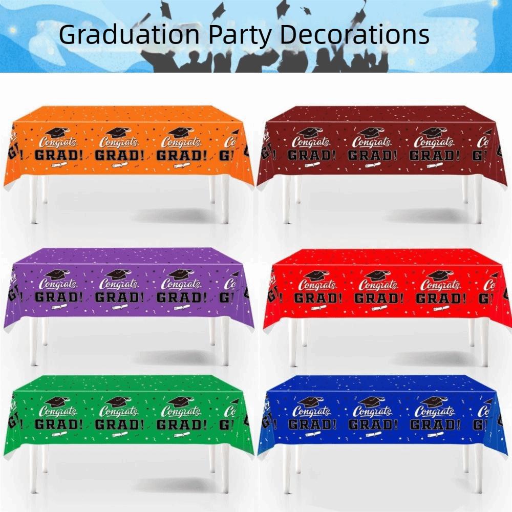 Wear-Resistant Graduation Tablecloth PE Material Disposable Table Cover Table Runner Class of 2026