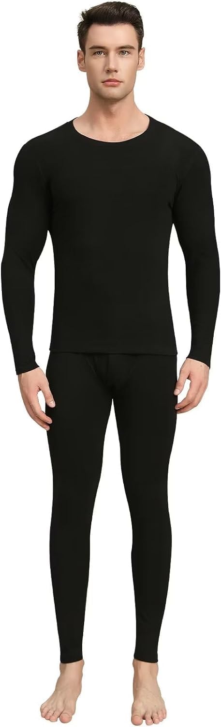 

t28 Top and Bottom Set Cold Weather Thermal Warm Long Sleeve Stylish Long Cold Weather Cold Weather Moisture Absorbent Heat T28 [FleurUneffe] Men s