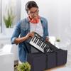Veetop Electronic Piano 88 Keys Rechargeable Folding Piano Same Key Size as a Real Piano MIDI Compatible 128 Tones Pedal Included Compact Lightweight