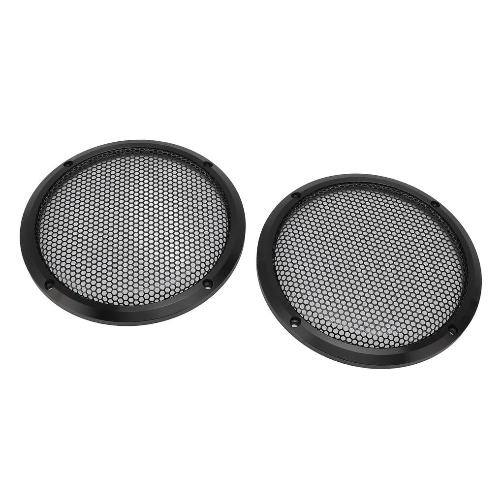 2 Stück Autolautsprecher-Gitterabdeckung 169mm Einfach zu installieren Metall Runder Autolautsprecher-Schutz für Heimkino Schiff