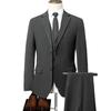 Men's Slim-Fit Business Casual Suit Set for Weddings and Interviews
