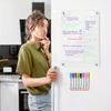 Reusable Fridge Weekly Calendar Transparent Planning Note Board  for Grocery Shopping List & Chore