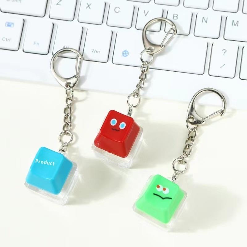 2/3 Pcs Fidget Decompression Keyboard Button Keychain Bag Pendant Stress Relief Toy Antistress Finger Keyboard Game Keyring Gift