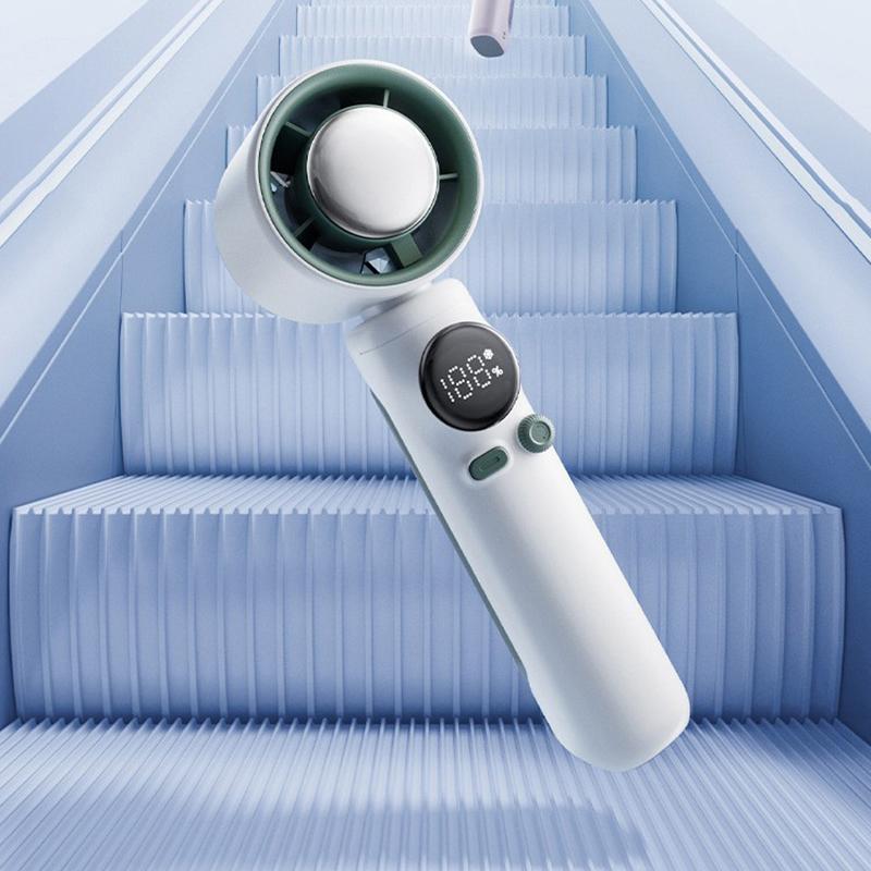 Xiaomi Handheld High-speed Small Fan 100-speed Adjustable Wind Turbo Digital Display Ice Cooling Usb Rechargeable Electric Fan