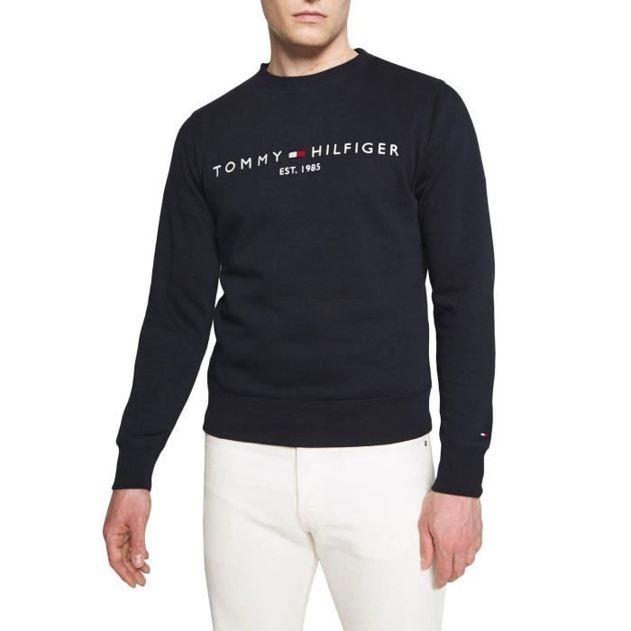 Tommy Hilfiger Logo Navy Blue Sweatshirt for Men