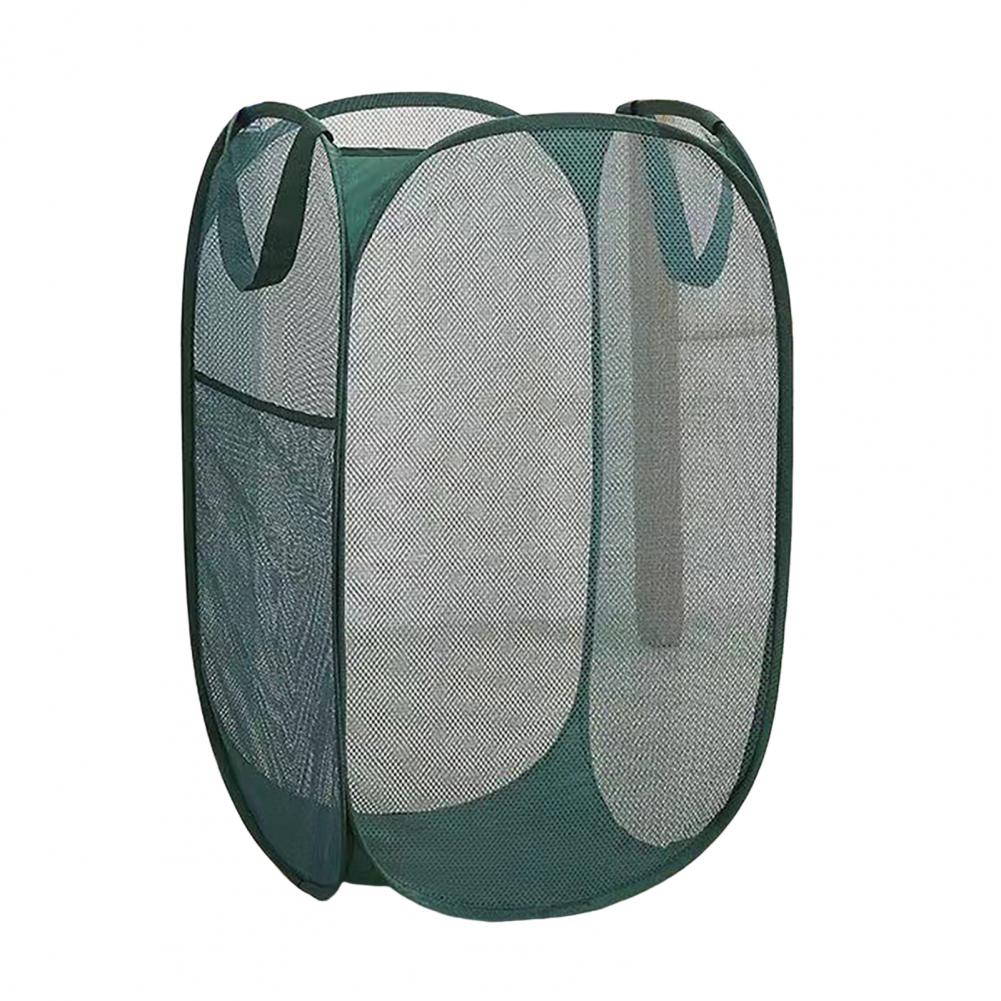 Laundry Basket Breathable Mesh Foldable Storage Bag With Handle Easy Carrying Large Capacity Dirty Clothes Hamper Storage Basket